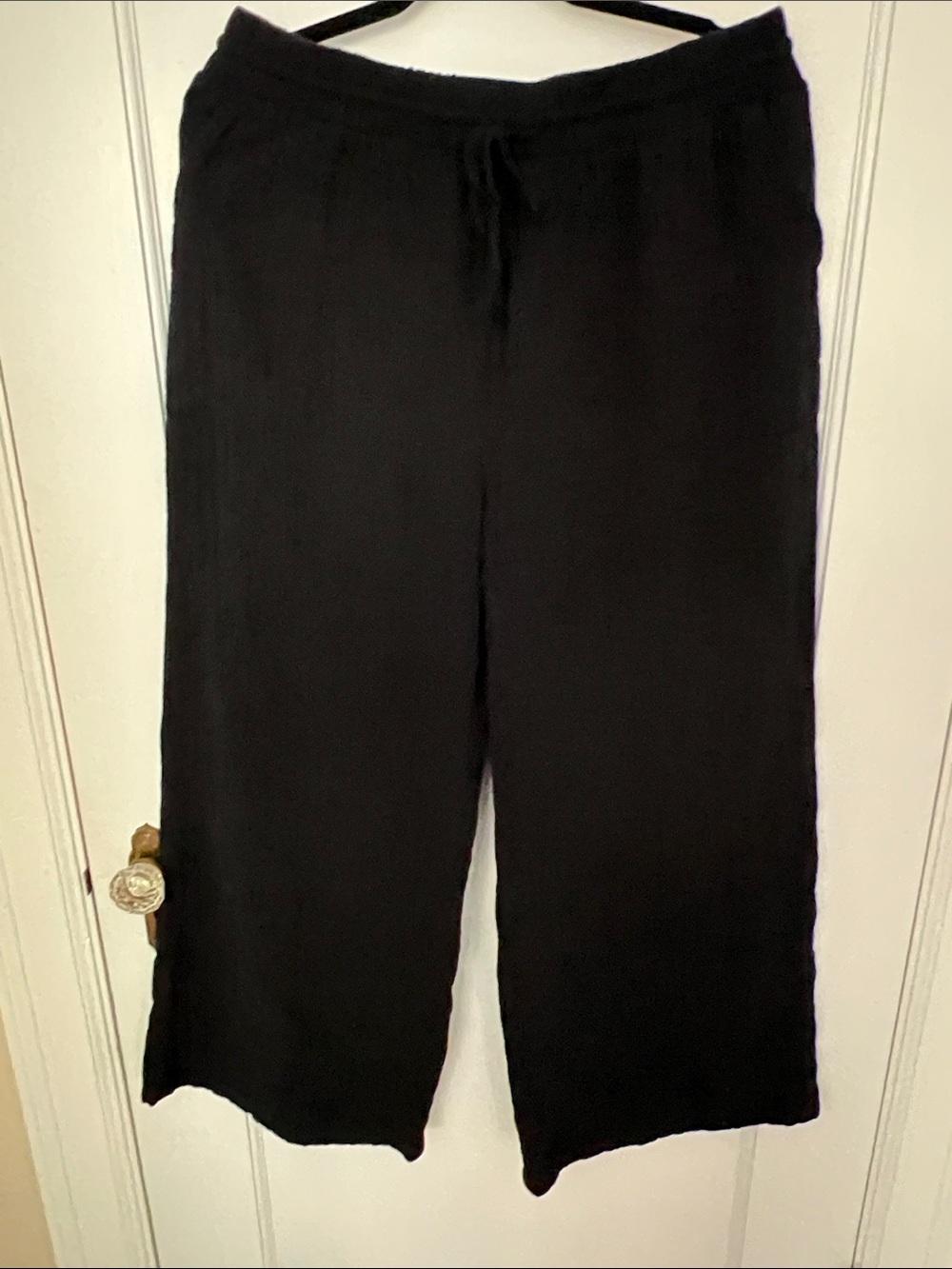 Style & Co. Black Elastic Waist Wide-Leg Pants